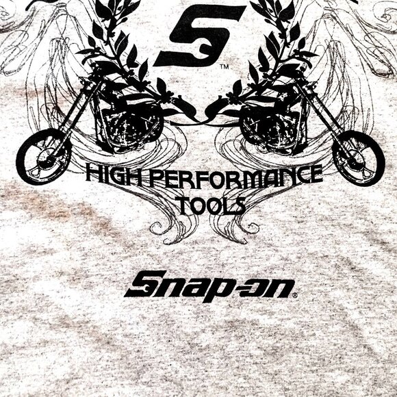 SNAP-ON Men's 2XL Heather Gray SS Tee (HANES) ~ MOTORCYCLE Graphics ~ NE… - Picture 13 of 14